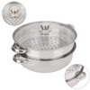 Simlug Steamer Pot,2-Layer Steamer Pot 2-Layer Stainless Steel Steamer, Cookware