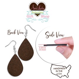 Floral Highland Cow Earrings - Western Earrings - Animal Earrings - Teardrop Earrings - Raindrop Earrings - Wood Printed Earrings