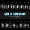 TOMICCA Coffin False Nail Tips, 360 Pieces, Ultra Short Ballerina