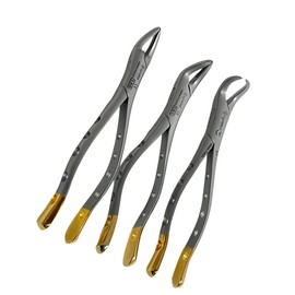 Dental Extracting Extraction Serrated Forceps #151#150# 23 Set of 3 Universal, Premium Quality Golg Handle, Stainless Steel
