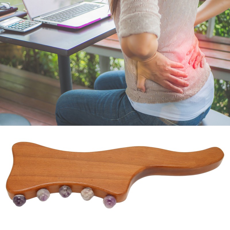 Scraping Massage Stick Wooden Household Relieve Fatigue Relaxation Massage Stick
