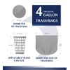 FORID Small Black Trash Bags, 4 Gallon Garbage Bags, 220