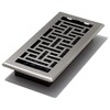 Decor Grates AJH410-NKL Floor Register, 4" x 10", Nickel