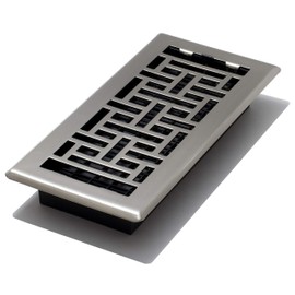 Decor Grates AJH410-NKL Floor Register, 4" x 10", Nickel