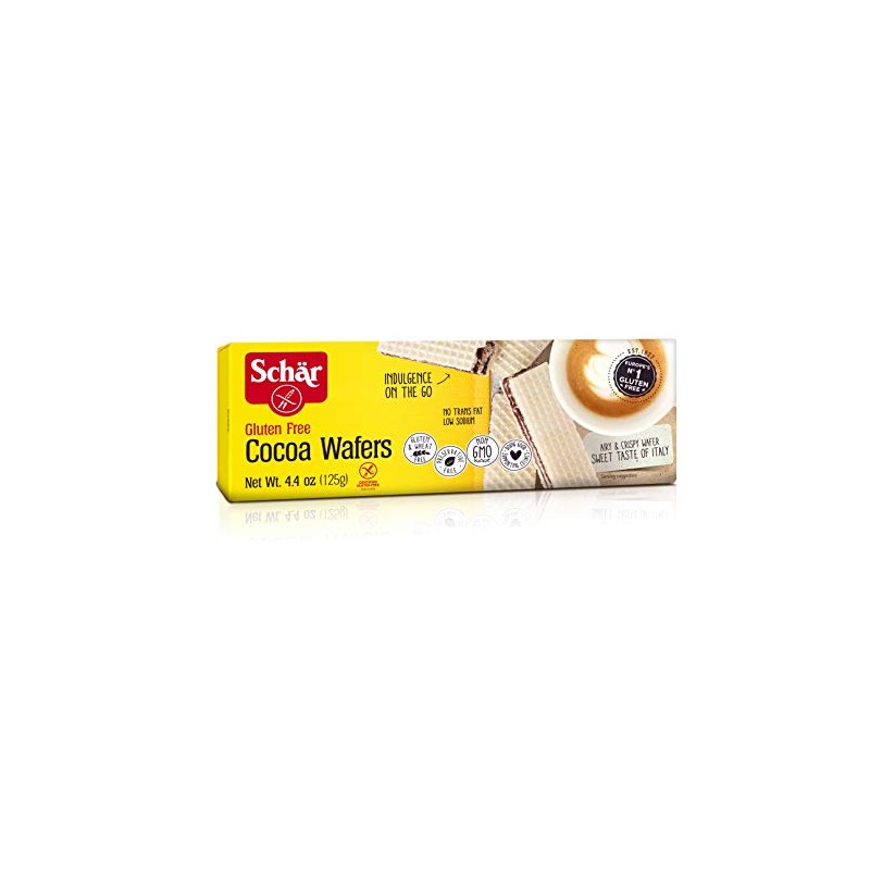 Schär Gluten Free Cocoa Wafers, 4.4 oz., 6-Pack