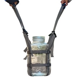 2 Gallon Glass Carboy Easy-Carry Straps, Glass Bottle Protector, Adjustable and Strong for Easy, Safe, Secure Lifting, Moving, Carrying jug bottle, Fit 1.5 to 3 gallon, gray, cotton, No Carboy