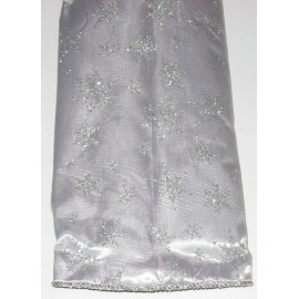 Christmas Tree Skirt 48in Christmas Shoppe Silver w/Snowflake Pattern New w/Tag