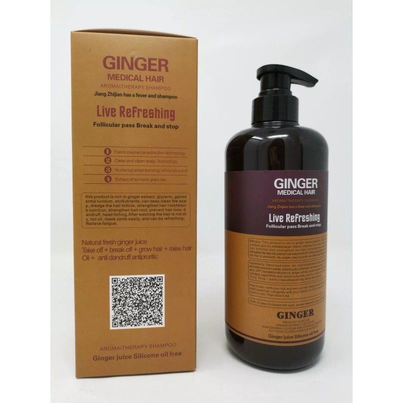 Ocean International GINGER MEDICAL HAIR SHAMPOO (800 ML) WITH HERBAL