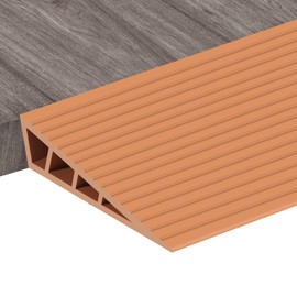 1" Rise Threshold Ramps for Doorways 40'' L Floor Transition Strip Self-Adhesive Wheelchairs Ramps, Edge Door Threshold Reducer Transition Strips for Home Steps(Brown)