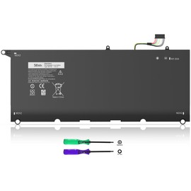YOBVTBF JD25G Battery 90V7W Battery for Dell XPS 13 9343 9350 P54G JHXPY JHXPY53 5K9CP 05K9CP 090V7W XPS13D-9343-1708 13D-9343-3708 13-9350-D1508G 13-9350-350 13-9350-D1608 13-9350 56WH 7.6V