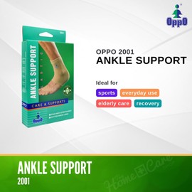 OPPO 2001 Elasticated Ankle Support – Firm Compression Sleeve for Weak or Unstable Ankles – Breathable, Stretch Fabric – Sports & Daily Use, XL