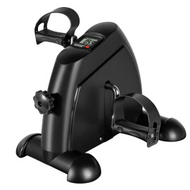 Portable Durable Mini Home Exercise Bike Eco-Friendly Adjustable Arm Foot Hand Workout Treadle Machine for ElderlyColor: silver