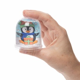 Baker Ross FC266 Winter Friends Snow Globe Craft Set - Pack of 4, Craft Set for Children, Crafts, Painting and Decorating for Children