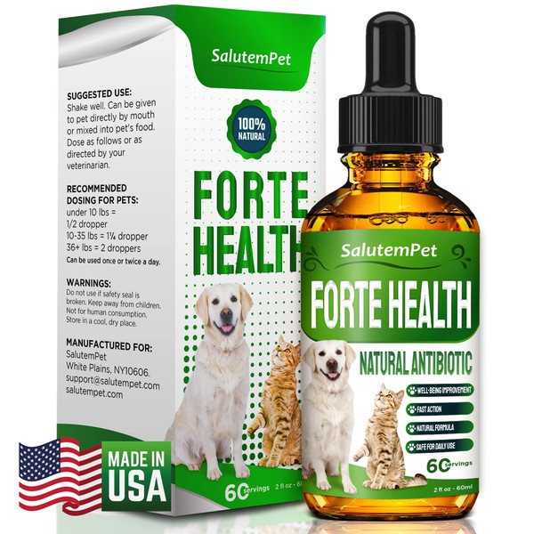 Natural Herbal Supplement, Organic, Cranberry, Oregano, Echinacea for Dogs and Cats Too for General Strengthening - 1200 Drops, 2 Oz