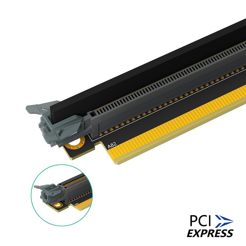 LeHang PCI-e 16X 3.0 90 Degree Reverse Male to Female