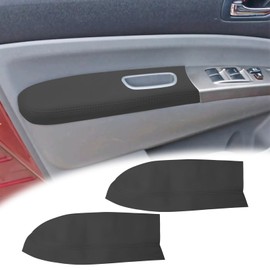 VKGUG 2PCS Front Door Panel Armrest Cover Replacement Compatible with Toyota Prius 2004-2009 Left and Right Leather Arm Rest Replaced Skin Upholstery Black (Only Leather Part)