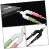 LALAFINA U Shape 3.5mm Headphone Splitter Adapter Mic Converter Stereo