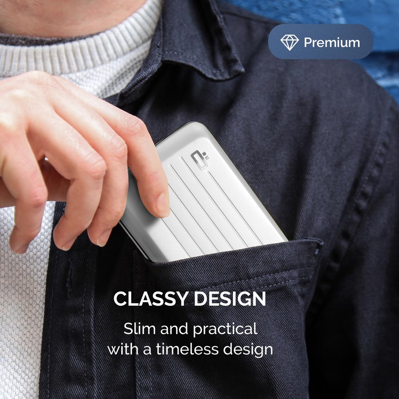 Aluminium Card Holder with Metal Lock, RFID Protection Against Fraud