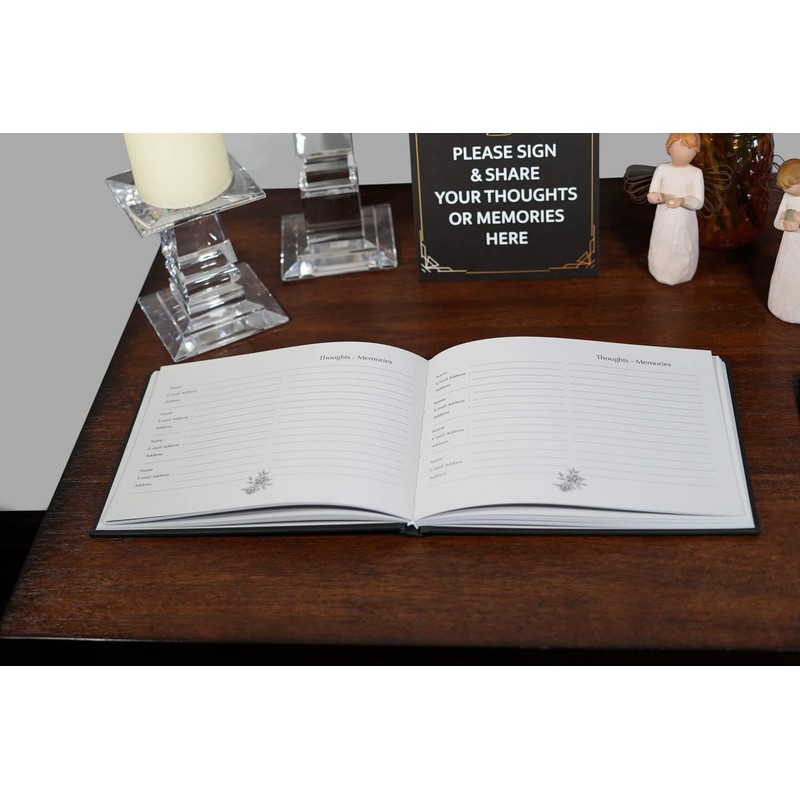 Ohio Creations Funeral Guest Book Set, with Memory Table Sign