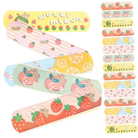 OHPHCALL Daily Use Breathable 120pcs Boys and Girls Cartoon Strips Portable Care for All Ages Random Style