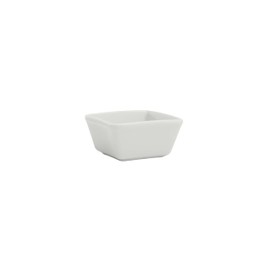 Tuxton China GSP-750 Ramekin, 3 oz., 3" x 3" 1-1/2"H, Square, Microwave and Dishwasher Safe, Oven Proof, Fully Vitrified, Santorini, Porcelain White, Pack of 24