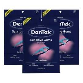 Dentek Floss Picks Sensitivo Gums 150 Unidades 7 Cm Encerado