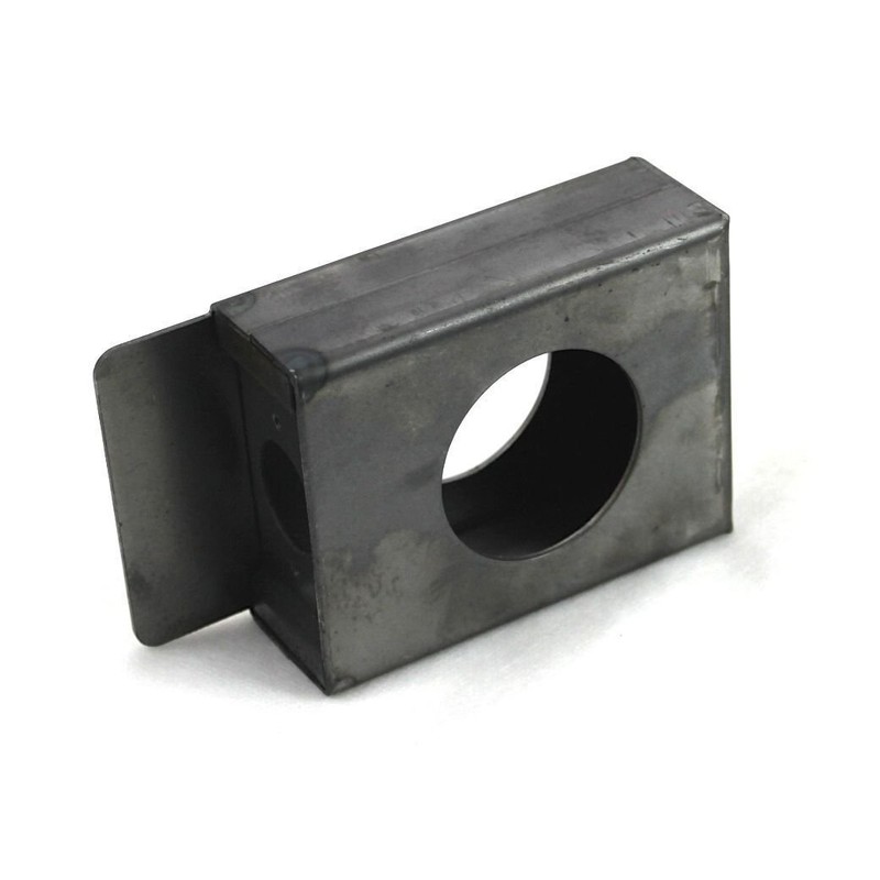 Gate Lockbox Single Hole Weldable Steel 3 1/2" x 4