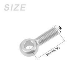 METALLIXITY Shoulder Swing Lifting Bolt (M6x20mm) 10Pcs, 304 Stainless Steel Eye Bolts - for Home Renovation, Pipeline Gate Valves Fasteners, Silver