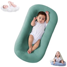 Lucakuins Baby Lounger Cover for Infants Loungers 0-24 Months, 100% Cotton Soft and Breathable Lounger Slipcover（Only Lounger Cover, Without The Lounger） (010, OneSize)
