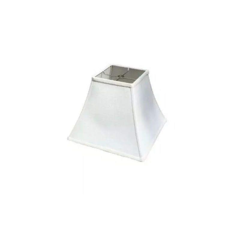 Upgradelights White Silk 10 Inch Square Bell Candle Stick Lampshade