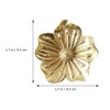 Mikikit 6 Pcs Brass Flower Drawer Knobs, Golden Cabinet Pull