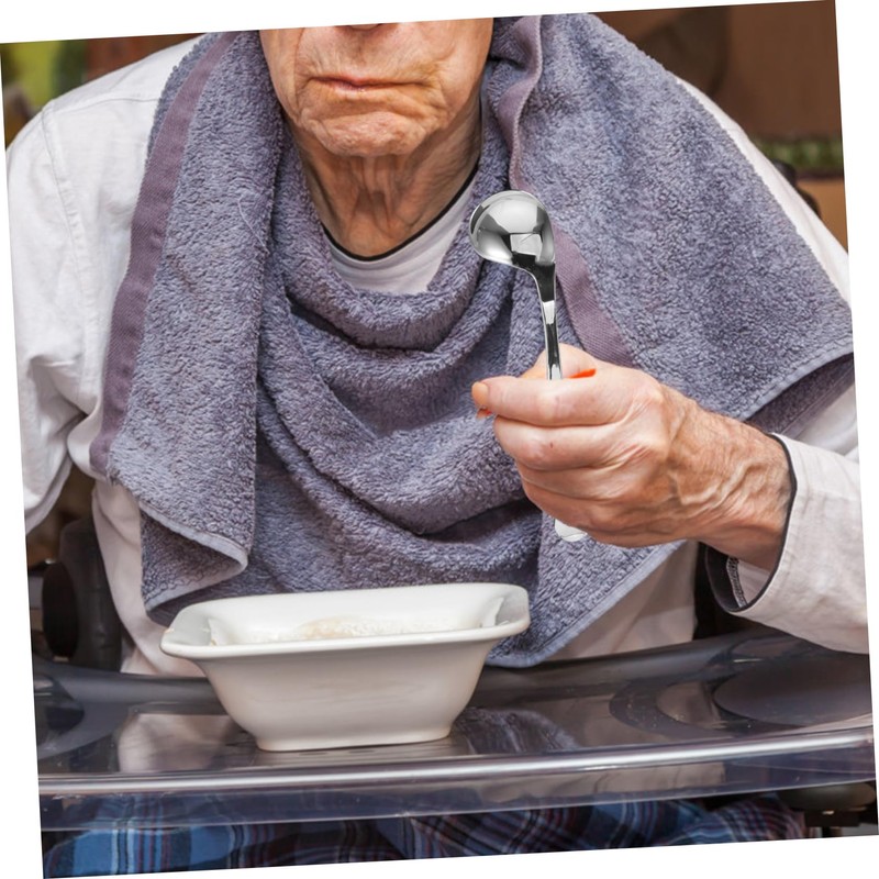 Mikinona Adaptive Feeding Spoon for Elderly Ergonomic Long Handle Self