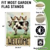 Welcome Spring Summer Farm Animals Large Decorative House Flag