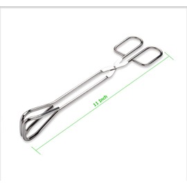 Hiash 11-Inch Heavy Duty Stainless Steel Kitchen Tongs - Comfortable Ergonomic Grip, Scissor Design, Heat Resistant for BBQ and Cooking, Set of 2
