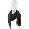 Rotfuchs Jacquard Woven Scarf Fashionable 100% Wool (Merino), Black Grey