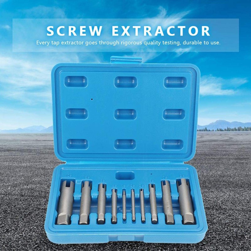 10 Pcs Tap Extractor, Remove Stripped, Damaged Screw Tap Extractor