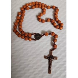 Unbranded CHRISTIAN CATHOLIC ROSARY Beads 8mm Saint  BENEDICT Woven Rope Chain