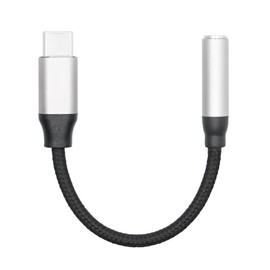 USB C to 3.5mm Headphone Jack Adapter Cable 2inch, USB Type C Male to 1/8'' 3.5mm Female Aux Audio Dongle Cable Cord, for USB Type C Port Cell Phone Not Have a 3.5mm Audio Output Device(Gray)