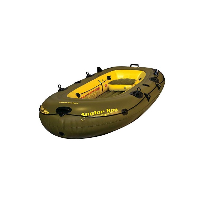 Angler Bay Inflatable 4 Person Boat, Lightweight and Portable for