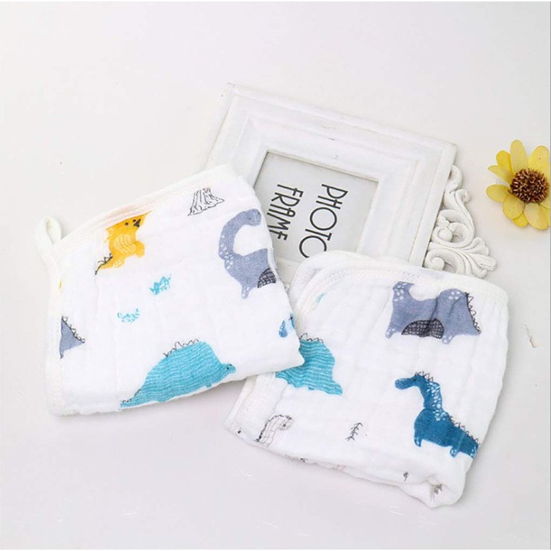 Gauze Handkerchief, Includes Loop, Name, Baby Towel, 6 Layers, Baby