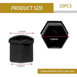 NoBrand Pack-21 Car 0.82"/21mm Tire Nut Cover Kit, Waterproof Dustproof Bolt Protection