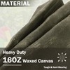 Tool Bag, Heavy Duty 16oz Waxed Canvas Garden Tool Tote