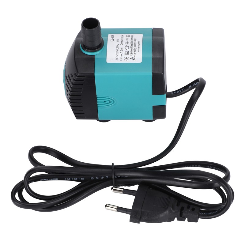 10W Submersible Pump 600L/H 1.2m Lift Low Noise Water Pump
