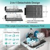 GSlife Large Capacity Expandable Dish Drying Rack with Absorbent Mat,