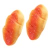 KOMBIUDA 2Pcs Slow Rising Bread Decompression Realistic Squishy Food Model