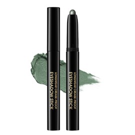 Green Cream Waterproof Eyeshadow Stick, Long-Lasting Buildable Glitter Eye shadow, Highly Pigmented Smooth Crease-Proof Eyeshadow Stick for Eye Makeup & Blush, Vegan Formula& Cruelty-Free for Women-#4