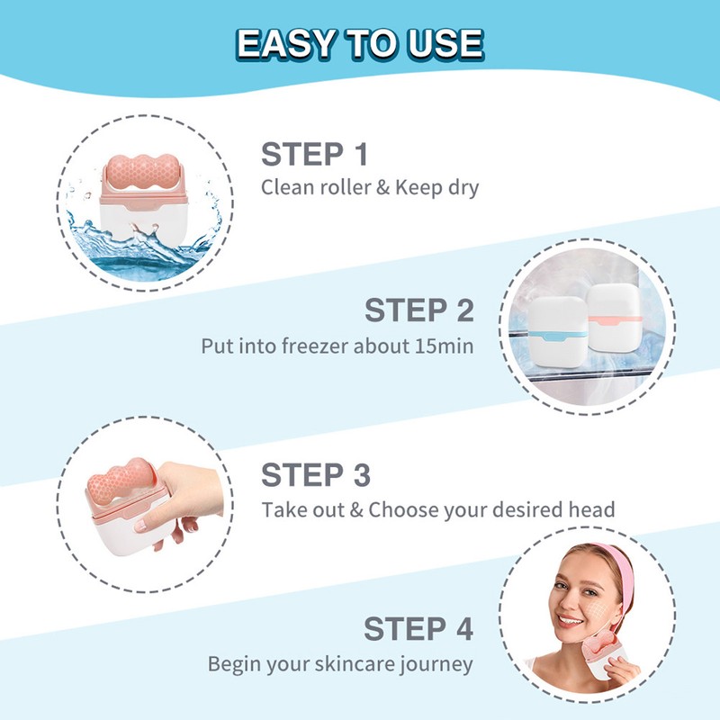 Ice Face Roller Portable Muscle Soreness Migraine Relief 2 in