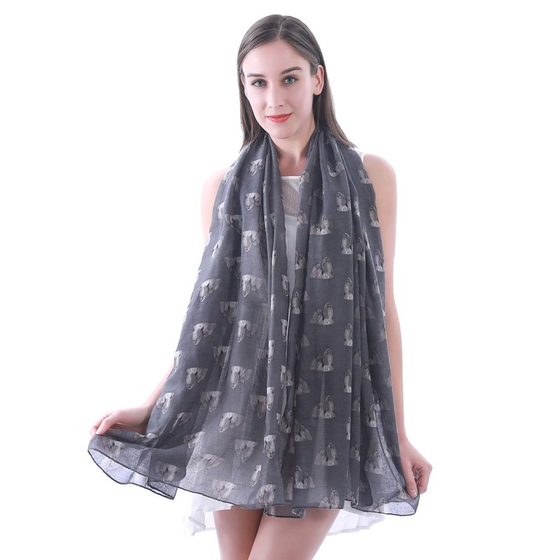 Lina & Lily Shih Tzu Dog Print Women's Scarf Shawl