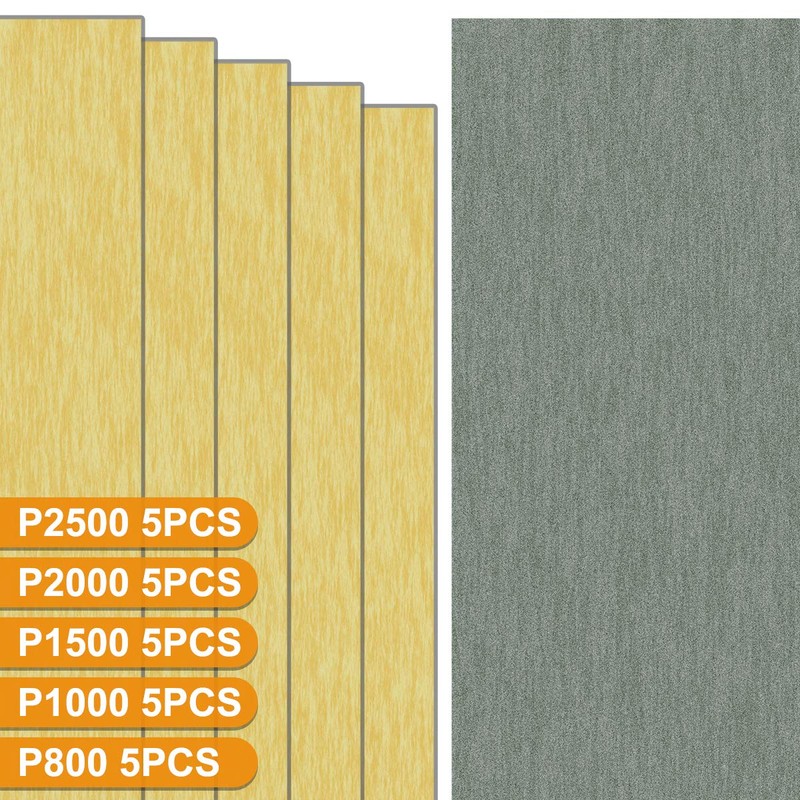 Akuoly Waterproof Sandpaper Sandpaper, 5000, 3000, 2500, 2000, 1500, 1000,