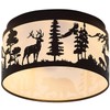 Farmhouse Flush Mount Ceiling Light with Shade - Rustic Deer